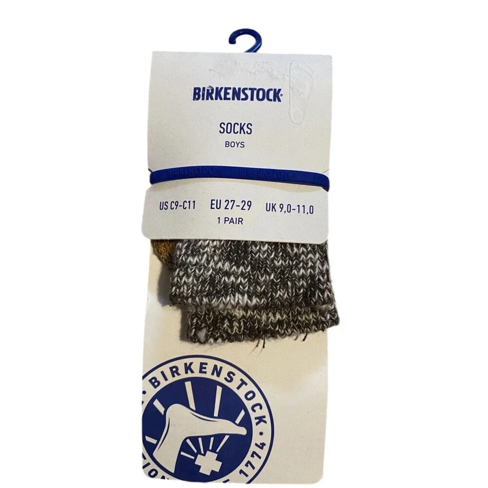 Birkenstock Boys Slub Block Crew Socks - US C9-C11